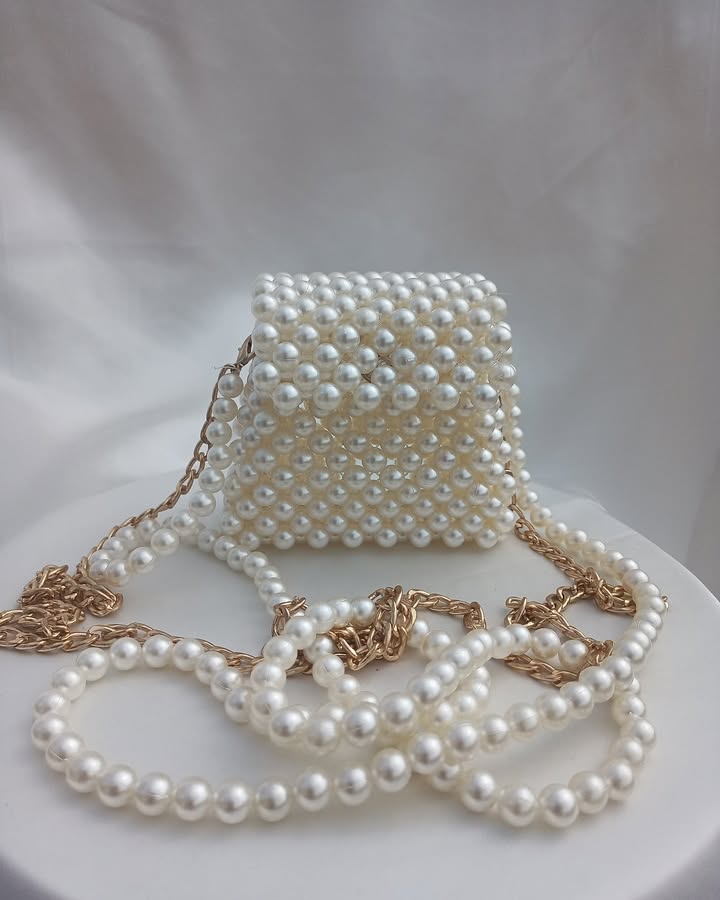 Luxury Off-White Pearls Bag